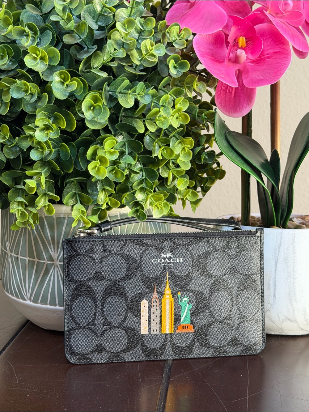 Coach NYC Skyline Small Wristlet
Signature Coated Canvas EUC